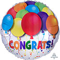 18C CONGRATS BOLD BALLOONS (PKG)