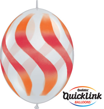 QUICKLINK 12 CLEAR WAVY STRIPE ORG & RED(BAG 50)(D) sale