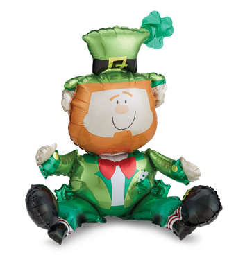 LRG SHP SITTING LEPRECHAUN 22(MULTI)(PKG) AIR FILL ONLY