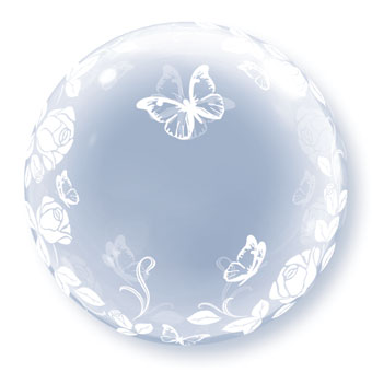 BUBBLE (DECO) 24C ELEGANT ROSES & BUTTERFLIES (PKG)