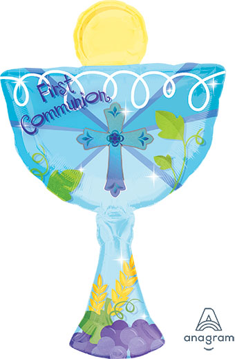 LRG SHP FIRST COMMUNION BLUE CHALICE 31 (D) sale