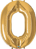 LRG SHP NUMBER 0 GOLD QUALATEX 39 (PKG)