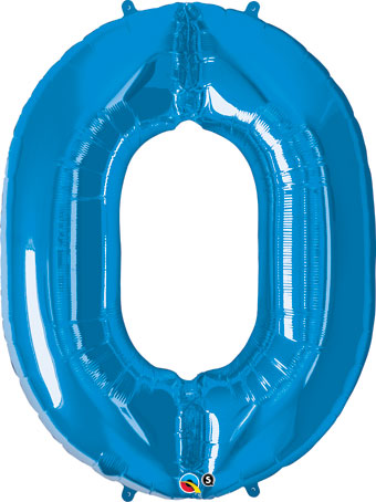 LRG SHP NUMBER 0 SAPPHIRE BLUE QUALATEX 39 (PKG)