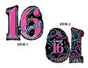 LRG SHP SWEET 16 SPARKLE 28 (HOLO)(D) sale