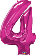 LRG SHP NUMBER 4 MAGENTA QUALATEX 41 (PKG)