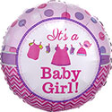 18C ITS A BABY GIRL SHOWER WITH LOVE CLOTHESLINE (D)