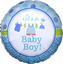 18C ITS A BABY BOY SHOWER WITH LOVE CLOTHESLINE (D)