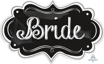 LRG SHP BRIDE CHALKBOARD MARQUEE 27 (PKG)(D) sale