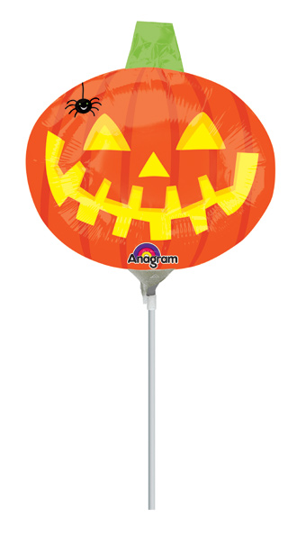 MIN SHP PUMPKIN WITH SPIDER AIR FILL ONLY (D)