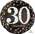 LRG SHP HB 30 SPARKLING BIRTHDAY 28 (HOLO)(PKG)(D)