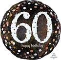 LRG SHP HB 60 SPARKLING BIRTHDAY (HOLO) 28 (PKG)(D)