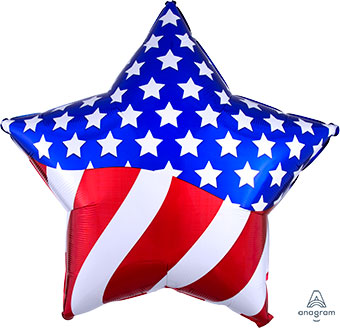 28S AMERICAN FLAG STAR (PKG)