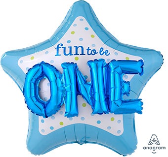 LRG SHP FUN TO BE ONE BLUE (MULTI-BALLOON) 36 (PKG)