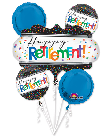 BOUQUET HAPPY RETIREMENT BANNER (PKG)