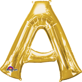 LRG SHP LETTER A GOLD ANAGRAM 37 (PKG)