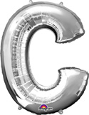 LRG SHP LETTER C SILVER ANAGRAM 32 (PKG)