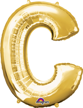 LRG SHP LETTER C GOLD ANAGRAM 32 (PKG)