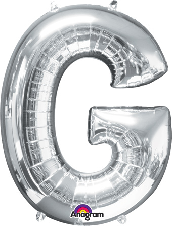 LRG SHP LETTER G SILVER ANAGRAM 32 (PKG)