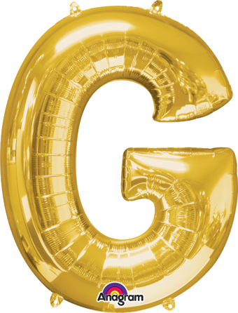 LRG SHP LETTER G GOLD ANAGRAM 32 (PKG)