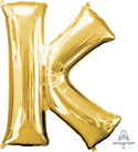 LRG SHP LETTER K GOLD ANAGRAM 33 (PKG)