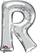 LRG SHP LETTER R SILVER ANAGRAM 32 (PKG)