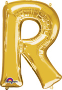 LRG SHP LETTER R GOLD ANAGRAM 32 (PKG)