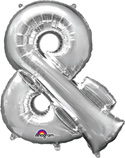 LRG SHP SYMBOL AMPERSAND (&) SILVER ANAGRAM 32 (PKG)