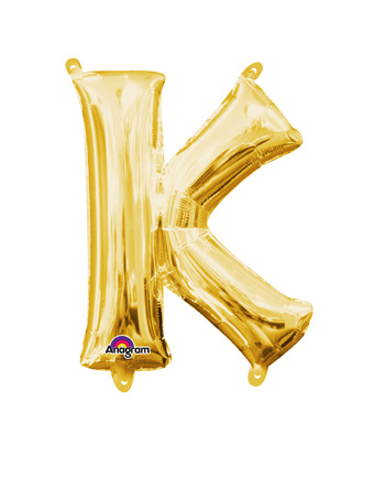 MIN SHP LETTER K GOLD ANAGRAM CONSUMER INFLATED (PKG)