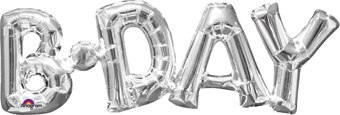 CONSUMER INFLATED PHRASES BDAY SILVER 26 (PKG)(D) sale