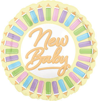 18VLP NEW BABY BOTTLE PASTEL (D)