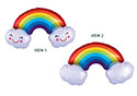 LRG SHP RAINBOW WITH CLOUDS SMILES 37 (PKG)