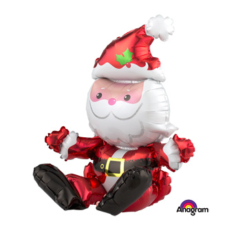 LRG SHP SITTING SANTA 21 (MULTI-BLLN)(PKG)AIR FILL ONLY (D)