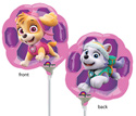 MIN SHP PAW PATROL SKYE & EVEREST (AIR FILLED ONLY)