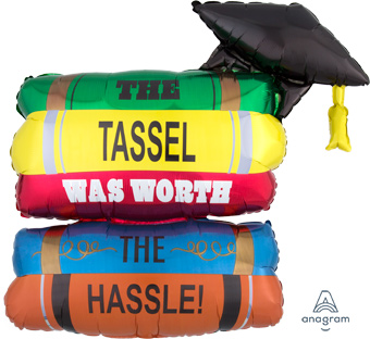 LRG SHP GRAD BOOKS TASSEL WAS WORTH THE HASSLE 29 (D) sale