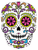 LRG SHP MIGHTY BRIGHT SUGAR SKULL 22