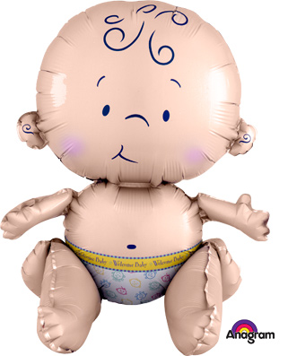 LRG SHP SITTING BABY 15 (MULTI-BALLOON)(PKG) AIR FILL