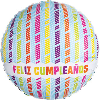 18C FELIZ CUMPLEANOS COLORFUL CHEVRONS (D) sale