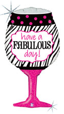 LRG SHP WINE GLASS HAVE A FABULOUS DAY 34 (PKG)(D) sale