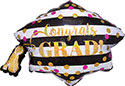 LRG SHP GOLD CONGRATS GRAD CAP 31 HOLO (PKG)(D) sale