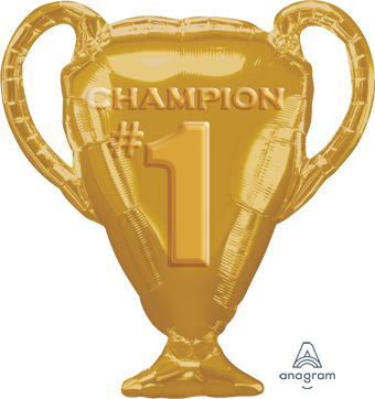 LRG SHP GOLD TROPHY #1 CHAMPION 28 (PKG)