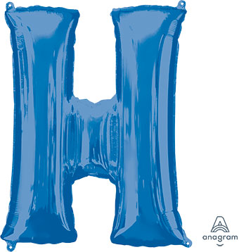 LRG SHP LETTER H BLUE ANAGRAM 32 (PKG)