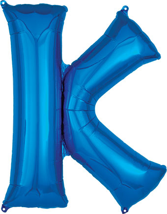 LRG SHP LETTER K BLUE ANAGRAM 33 (PKG)