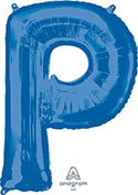 LRG SHP LETTER P BLUE ANAGRAM 32 (PKG)