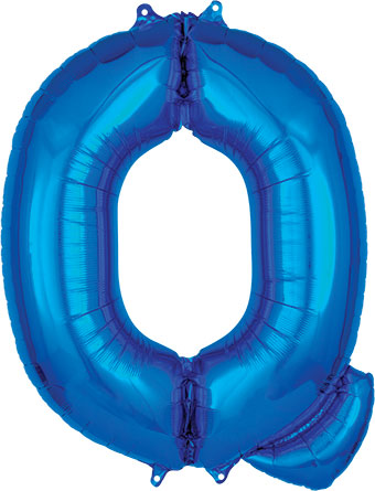 LRG SHP LETTER Q BLUE ANAGRAM 32 (PKG)