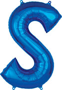 LRG SHP LETTER S BLUE ANAGRAM 35 (PKG)