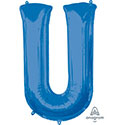 LRG SHP LETTER U BLUE ANAGRAM 33 (PKG)