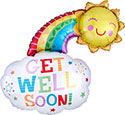 LRG SHP GET WELL SOON RAINBOW 30 (PKG)