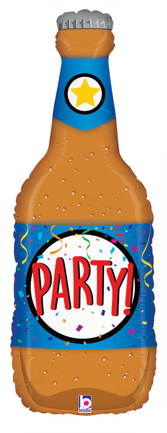 LRG SHP PARTY BEER BOTTLE 34 (PKG)