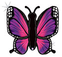 LRG SHP RADIANT BUTTERFLY PINK (HOLO) 46 (PKG)