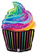 LRG SHP RAINBOW CUPCAKE 27 (PKG)